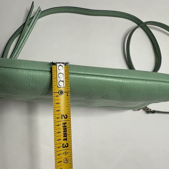 Fossil Mint Green Cowhide Leather Sydney Zip Top Crossbody Handbag Purse Medium - Picture 6 of 16